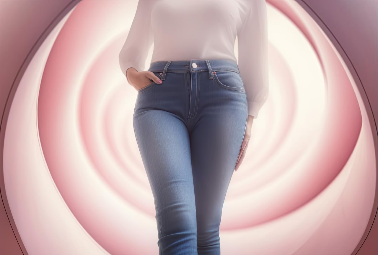 엉덩이 체형 — 크거나 처진 엉덩이 고민을 가진 여성