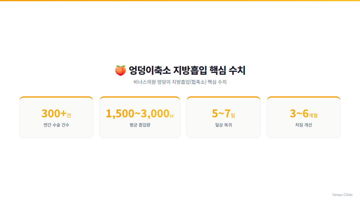 엉덩이축소 지방흡입 핵심 수치 인포그래픽